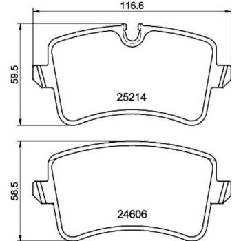 2014 Audi RS5 Disc Brake Pad Rear Hella Pagid 355025311 image 2 of 2