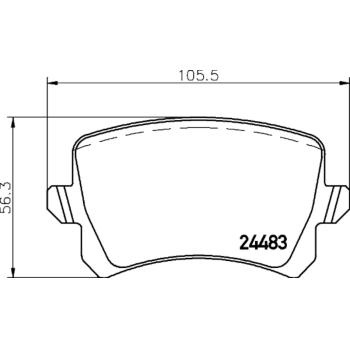 2013 Volkswagen CC Disc Brake Pad Rear Hella Pagid 355025341 image 4 of 4
