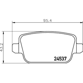 2008 Land Rover LR2 Disc Brake Pad Rear Hella Pagid 355025351 image 2 of 2