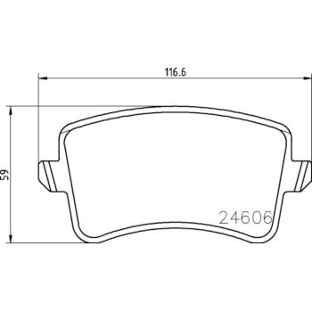 2014 Audi SQ5 Disc Brake Pad Rear Hella Pagid 355025381 image 4 of 4