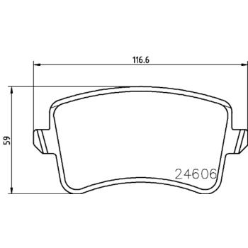 2010 Audi A5 Quattro Disc Brake Pad Rear Hella Pagid 355025391 image 4 of 4
