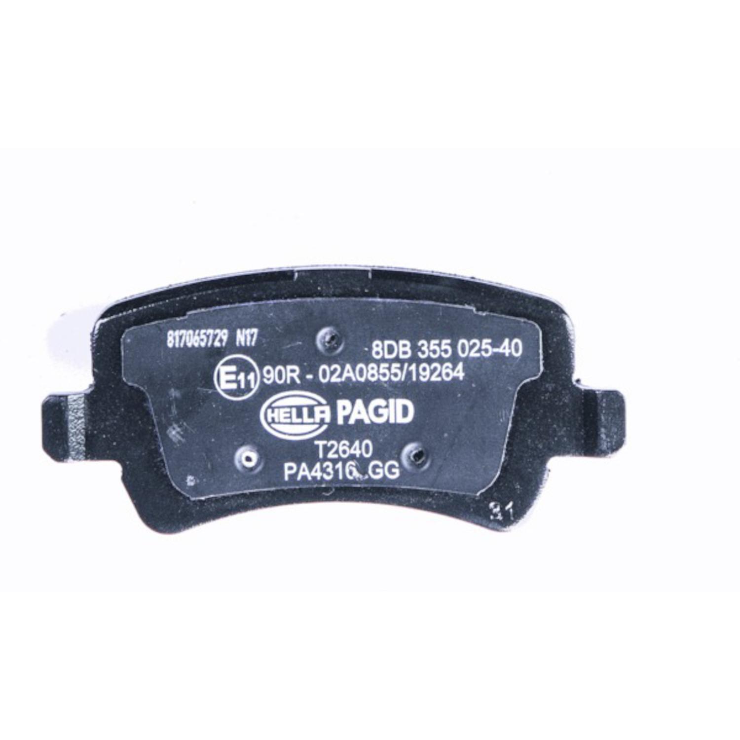 Hella Pagid 355025401 Disc Brake Pad product image 2 of 4