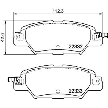 2017 Mazda CX-5 Disc Brake Pad Rear Hella Pagid 355025461 image 3 of 4