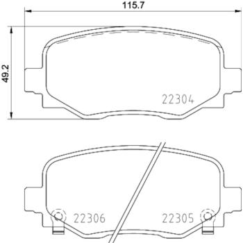 2019 Fiat 500X Disc Brake Pad Rear Hella Pagid 355025481 image 4 of 4