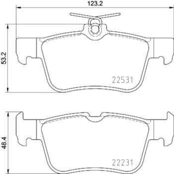 2023 Ford Edge Disc Brake Pad Rear Hella Pagid 355025491 image 3 of 4