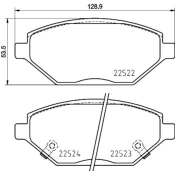 2016 Chevrolet Spark Disc Brake Pad Front Hella Pagid 355025521 image 1 of 1