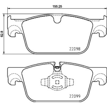 2022 Volvo S60 Disc Brake Pad Front Hella Pagid 355025531 image 4 of 4
