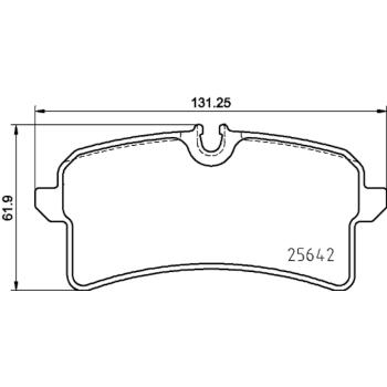 2015 Porsche Macan Disc Brake Pad Rear Hella Pagid 355025571 image 4 of 4