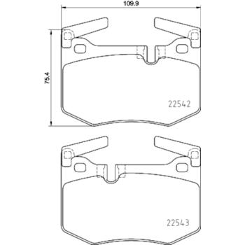 2015 Lexus RC F Disc Brake Pad Rear Hella Pagid 355025611 image 3 of 4