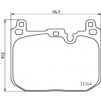 2016 Mini Cooper Disc Brake Pad Front Hella Pagid 355025621 image 1 of 1