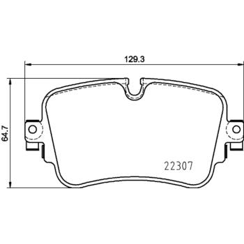 2019 Audi Q7 Disc Brake Pad Rear Hella Pagid 355025681 image 4 of 4
