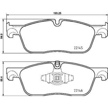 2017 Land Rover Range Rover Evoque Disc Brake Pad Front Hella Pagid 355025701 image 4 of 4