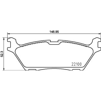 2022 Lincoln Navigator Disc Brake Pad Rear Hella Pagid 355025731 image 4 of 4