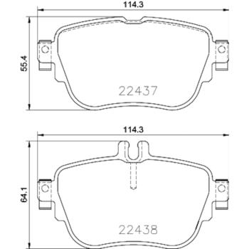 2017 Mercedes-Benz E300 Disc Brake Pad Rear Hella Pagid 355025781 image 1 of 1