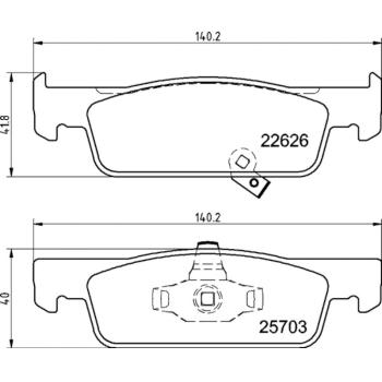 2019 Smart EQ fortwo Disc Brake Pad Front Hella Pagid 355025841 image 1 of 1