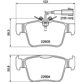 2018 Alfa Romeo Stelvio Disc Brake Pad Rear Hella Pagid 355025881 image 4 of 4