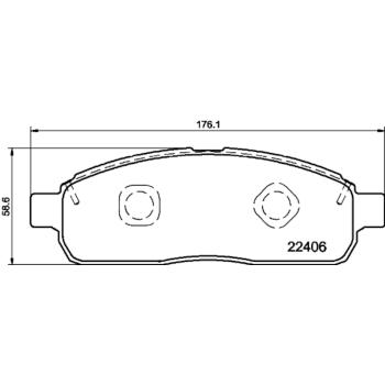 2007 Lincoln Mark LT Disc Brake Pad Front Hella Pagid 355025921 image 3 of 4