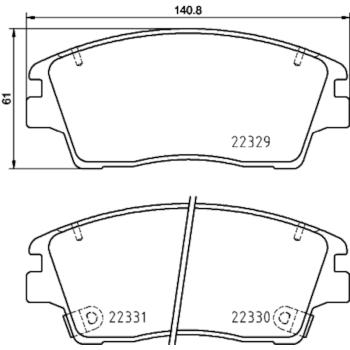 2020 Hyundai Tucson Disc Brake Pad Front Hella Pagid 355031671 image 1 of 1