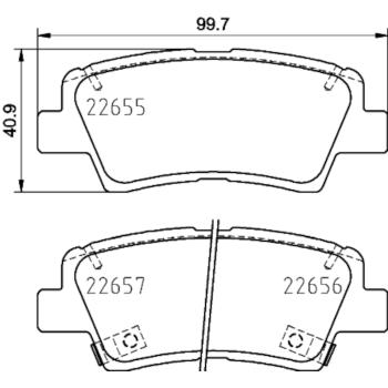 2023 Hyundai Nexo Disc Brake Pad Rear Hella Pagid 355031681 image 1 of 1