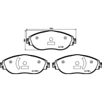 2024 Audi Q3 Disc Brake Pad Front Hella Pagid 355031751 image 2 of 2