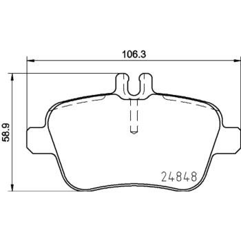 2014 Mercedes-Benz CLA250 Disc Brake Pad Rear Hella Pagid 355032061 image 1 of 1