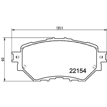 2017 Mazda 3 Disc Brake Pad Front Hella Pagid 355032091 image 3 of 4