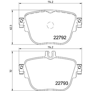 2022 Mercedes-Benz E450 Disc Brake Pad Rear Hella Pagid 355032161 image 4 of 4
