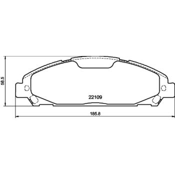 2022 Ford Mustang Disc Brake Pad Front Hella Pagid 355032991 image 1 of 1