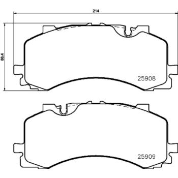 2023 Audi SQ7 Disc Brake Pad Front Hella Pagid 355036471 image 4 of 4