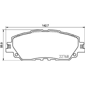 2019 Lexus UX250h Disc Brake Pad Front Hella Pagid 355036511 image 1 of 1