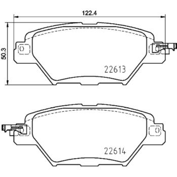 2019 Mazda CX-9 Disc Brake Pad Rear Hella Pagid 355036521 image 3 of 4