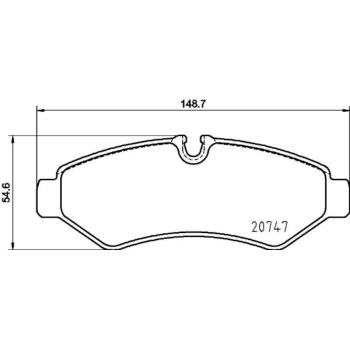 2022 Mercedes-Benz Sprinter 1500 Disc Brake Pad Rear Hella Pagid 355036861 image 4 of 4