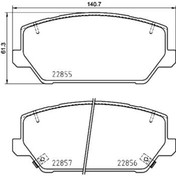 2023 Hyundai Kona N Disc Brake Pad Front Hella Pagid 355037701 image 4 of 4
