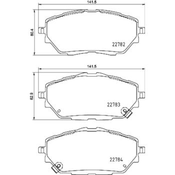 2019 Toyota C-HR Disc Brake Pad Front Hella Pagid 355037761 image 1 of 1