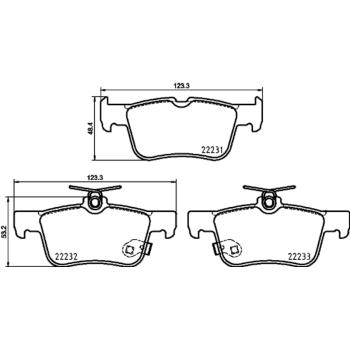 2024 Ford Maverick Disc Brake Pad Rear Hella Pagid 355037791 image 3 of 4