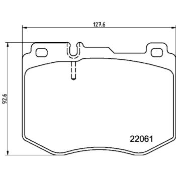 2017 Mercedes-Benz GLC300 Disc Brake Pad Front Hella Pagid 355037971 image 4 of 4