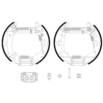2000 Hyundai Accent Drum Brake Shoe Rear Hella Pagid 355038161 image 2 of 2