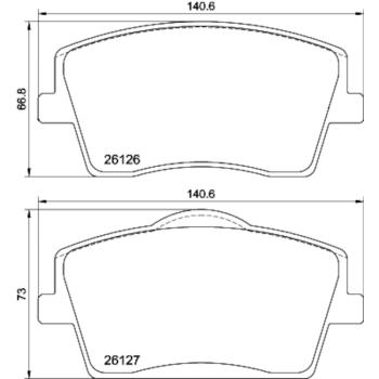 2022 Volvo XC40 Disc Brake Pad Front Hella Pagid 355039001 image 1 of 1