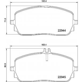 2022 Mercedes-Benz EQB 350 Disc Brake Pad Front Hella Pagid 355039011 image 1 of 1