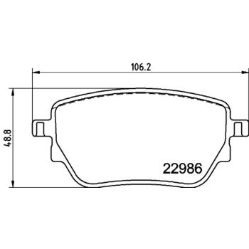 2020 Mercedes-Benz CLA250 Disc Brake Pad Rear Hella Pagid 355039021 image 1 of 1