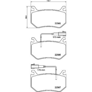 2018 Alfa Romeo Stelvio Disc Brake Pad Rear Hella Pagid 355039031 image 4 of 4