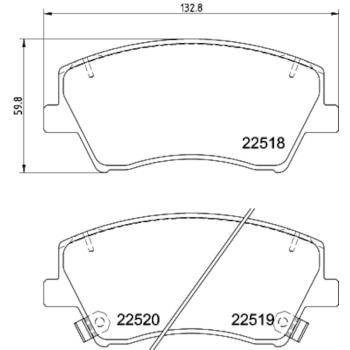 2017 Kia Niro Disc Brake Pad Front Hella Pagid 355039041 image 1 of 1