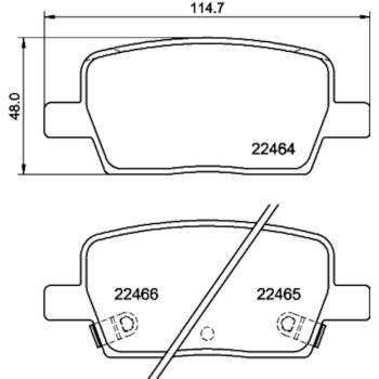 2019 Buick Enclave Disc Brake Pad Rear Hella Pagid 355039081 image 4 of 4