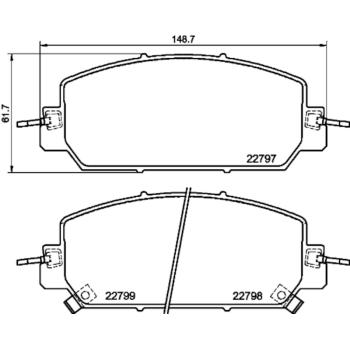 2023 Honda HR-V Disc Brake Pad Front Hella Pagid 355039091 image 1 of 1