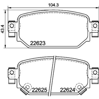 2017 Mazda 3 Disc Brake Pad Rear Hella Pagid 355039141 image 4 of 4