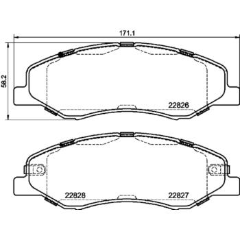 2018 Honda Odyssey Disc Brake Pad Front Hella Pagid 355039181 image 1 of 1