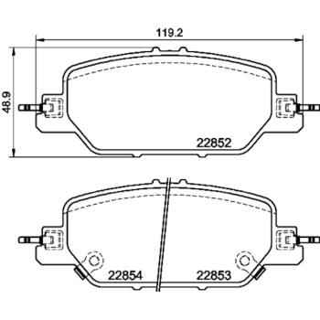 2018 Honda CR-V Disc Brake Pad Rear Hella Pagid 355039191 image 1 of 1