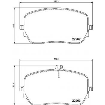 2022 Mercedes-Benz GLE53 AMG Disc Brake Pad Front Hella Pagid 355039211 image 1 of 1