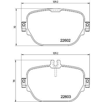 2023 Mercedes-Benz CLS450 Disc Brake Pad Rear Hella Pagid 355039221 image 1 of 1