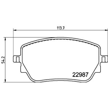 2022 Mercedes-Benz EQB 350 Disc Brake Pad Rear Hella Pagid 355039231 image 1 of 1